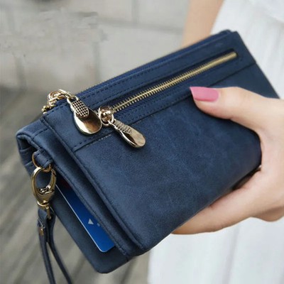 Women Lady Clutch Leather Wallet Long Card Holder Phone Bag Case Purse Handbag