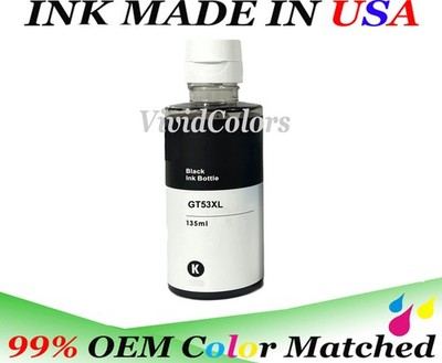 VC Black GT53XL Refill ink Bottle for use h Smart Tank Printer BK 135ml 