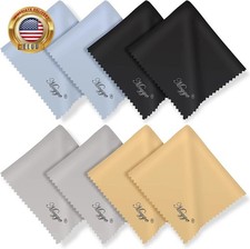 8 PCS Microfiber Cleaning Cloth for Glasses 6"X7" , Premium Eyeglass Cleaning C