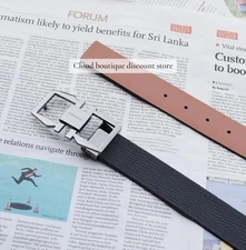 Ferragamo Men's Reversible Black/Brown belt 120cm+gunmetal finish Gancini buckle