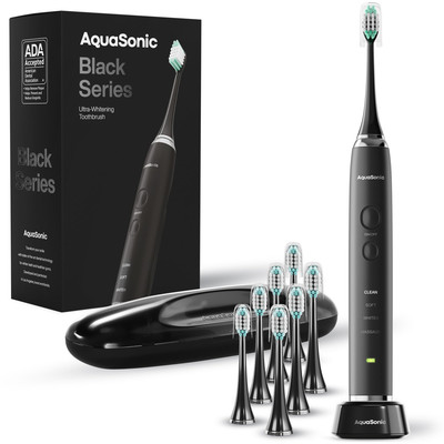 Black Series Ultra Whitening Toothbrush   ADA Accepted Electric Toothbrush- 8...