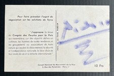 Pablo Picasso - Signed Letter - People s Congress - 1952