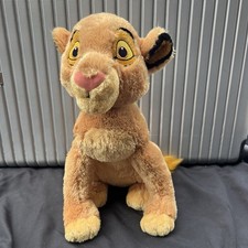 Walt Disney World The Lion King Young Simba Plush Stuffed Animal Sitting 14"