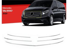 Kühlergrill Leisten für Mercedes Vito W447 Edelstahl Grillleisten 2020-2024 5tlg