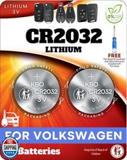 Key Fob Battery CR2032 (2 Pack) for Volkswagen – Fits Atlas, Jett