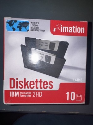 Genuine Imation IBM Formatted 2HD 1.44 Diskettes (10 Pack)