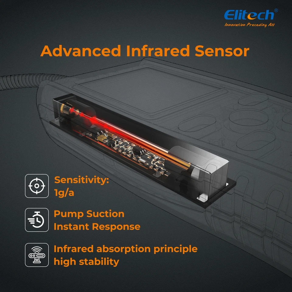 Elitech ILD-200 max IR Refrigerant Leak Detector 1g/a Ultra-Low 10-Y Sensor HVAC - Image 2 of 4