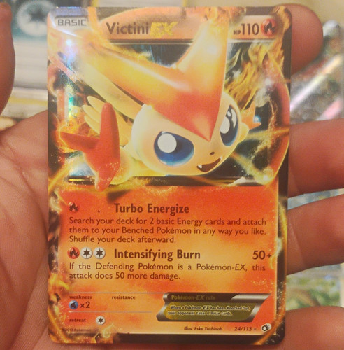 Victini EX 24/113 Holo Ultra Rare Legendary Treasures Pokemon Near Mint