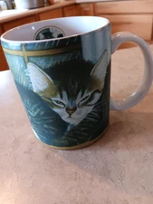Lang and Wise collector mugs 3 Cats "Morton, Norris, and Natasha Williams VTG