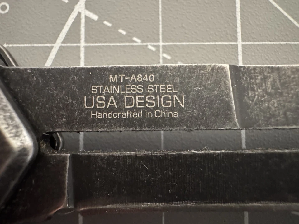 Cuchillo de punta de lanza MTECH USA MT-A840 lavado a la piedra Sprg Asst con interruptor 4,75" cerrado Foto 3 de 4