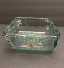 Square Dish 100% Recycled Glass Made In Spain Textured Finish Eco-Friendly NEW