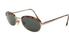DKNY Donna Karan Brown Gold Metal Sunglasses Women's Men's Very Good Condition
