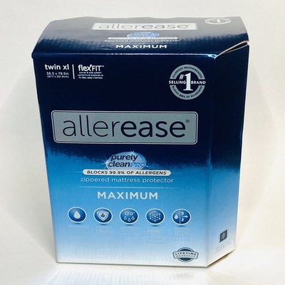 AllerEase Waterproof Twin XL Mattress Protector Maximum Allergy Leak Protection