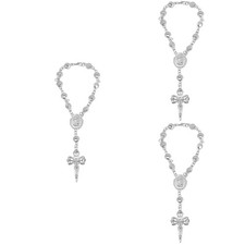 3pcs Metal Shell Rosary Bracelet Cross Charm Bracelet Wrist Chain cross bracelet