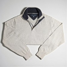 Vintage Tommy Hilfiger Half Zip Knit Sweater 90s College Preppy Style Size M