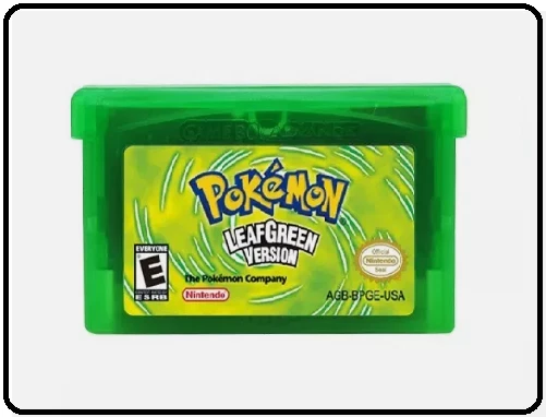 Carta da gioco LeafGreen per Gameboy Advance Pokemon set GBA foglia verde catridge