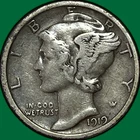 1919-D Mercury Dime Choice Very Fine VF+ Coin #34619
