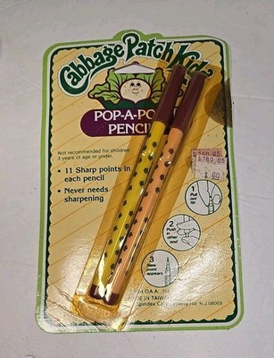 1984 Vintage Cabbage Patch Kids Pop-A-Point Pencil New