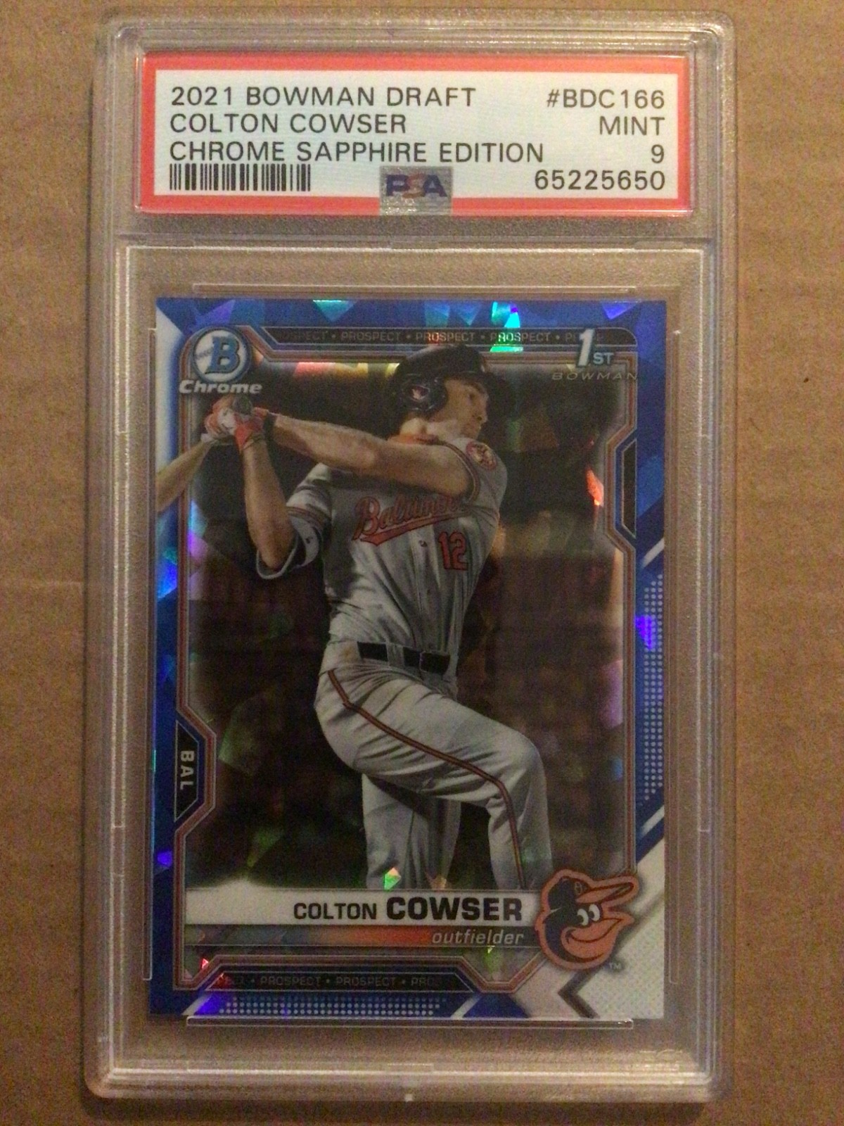 2021 Bowman Chrome Draft Sapphire Edition - Colton Cowser #BDC-166 (RC)