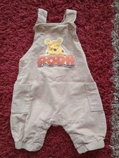 Disney Baby Winnie-the-Pooh Overalls Tan Corduroy 0-3 Months