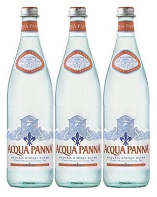 Acqua Panna Natural Spring Water, 25.3 Oz Glass Bottle (Pack of 3, Total of 75.9
