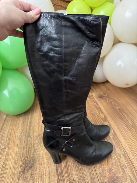 Women Gino Rossi Boots Black Leather 37 #8NKS