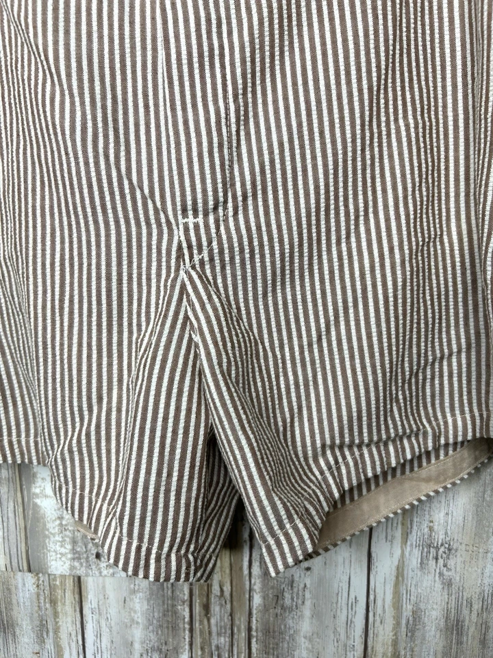 Pantalones Cortos De Colección Christian Dior Monsieur Para Hombres Seersucker Piped Rayas Talla XL Foto 4 de 4