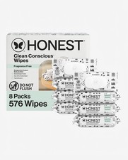 The Honest Company Baby Wipes Pattern Play 576 Count 8-Pack Fragrance Free