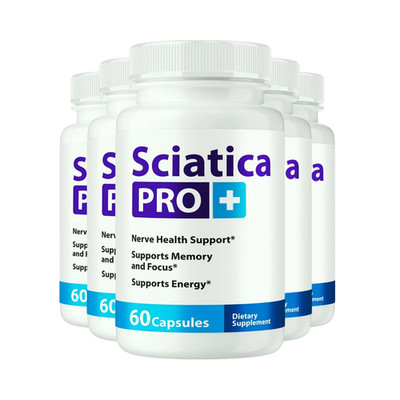 5-Pack Sciatica Pro Plus Capsules   Sciatica Pro+ Nerve Support - 300 Capsules