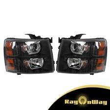 For 2007 2009 2012 14 Chevy Silverado 150025003500hd Lhrh Halogen Headlights