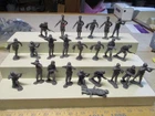VTG Marx German Soldiers Gray Army Men Military Plastic Playset Figuress K15