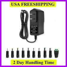 9V DC Power Supply 1A AC Adapter, 100-240V 50/60Hz to 9 Volts 1Amp Transforme...