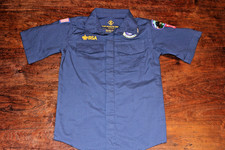 Boy Scouts of America BSA Youth Shirt Blue Small Vented Short Sleeve