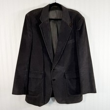 Vintage 70s 42L Brown Corduroy Blazer Jacket Sport Suit Coat Retro Elbow Patches