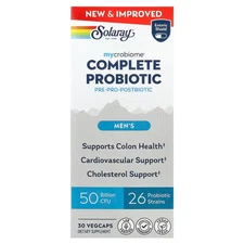 Solaray mycrobiome COMPLETE PROBIOTIC MEN'S 50 Billion CFU 30 VEGCAPS BB 11/26