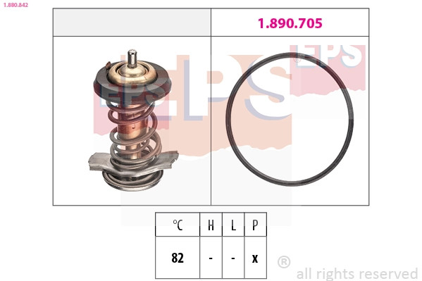 Thermostat de liquide de refroidissement EPS 1.880.842 pour Fiat Ducato 2.3 D