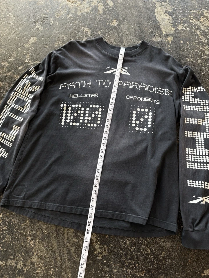 Size XL Men’s - 2024 Hellstar Scoreboard L/S Black Tee Shirt SS24 - Image 4 of 4