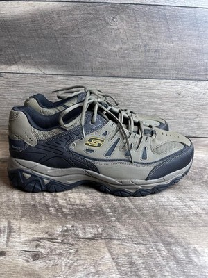 Skechers After Burn M. Fit 50125EWW Mens 14 Athletic Shoes Pebble Black Sneakers