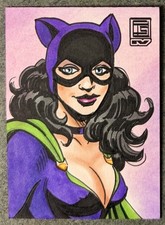 DC Catwoman Carta Schizzo Personale Tim Shinn Arte Originale