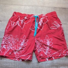 Tommy Bahama Relax Lined Floral Swim Trunks Shorts Men  s Size XL Reddish/Orange