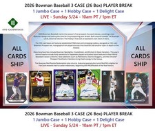 Bryce Harper 2026 Bowman 3 CASE Jumbo/Hobby/Delight 26 Box BREAK #3