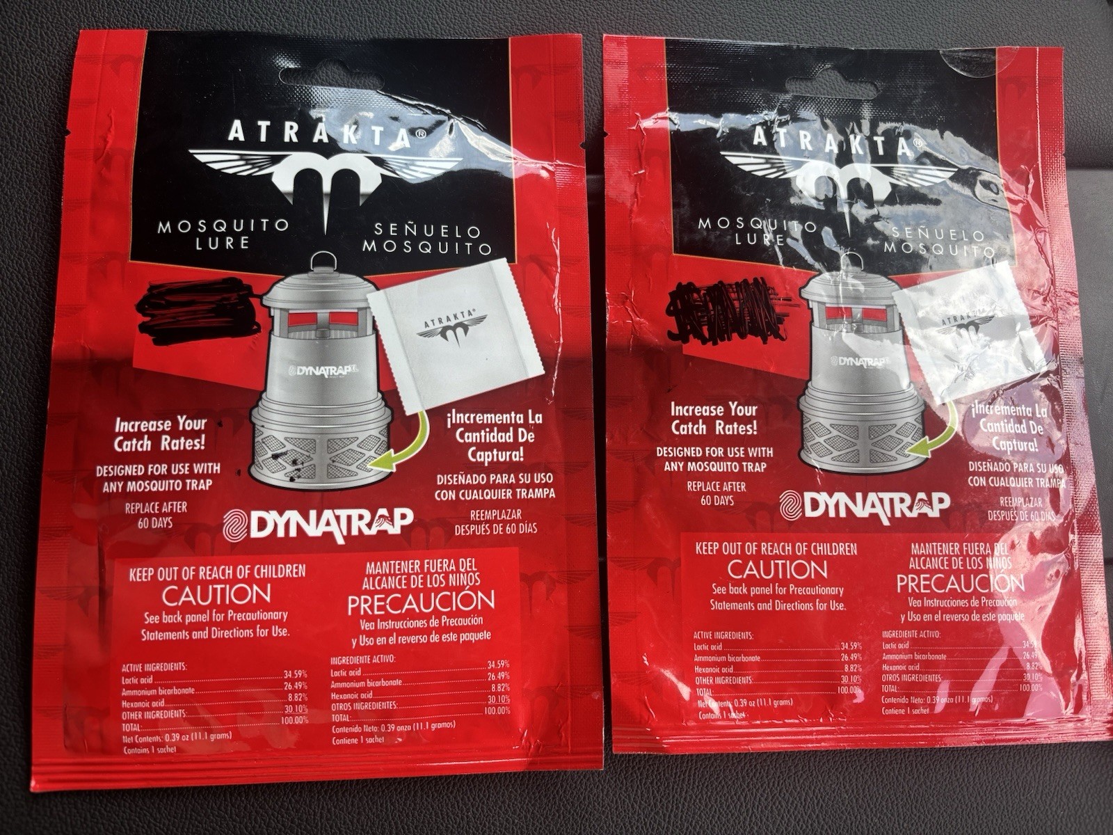 (3)DynaTrap Atrakta Lure Sachet Mosquito Attractant Outdoor Pest 120 day Supply