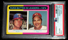 1975 RBI Leaders (Johhny Bench) #308 Topps PSA 8 Cincinnati Reds