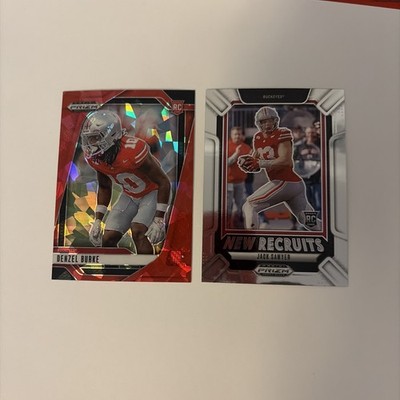 2025 Prizm Draft Picks Ohio State Buckeyes Denzel Burke Red Ice + Jack Sawyer￼