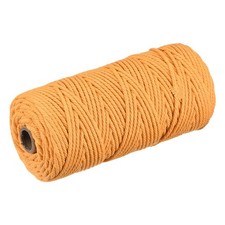 Macrame Dark Orange Cord 3mm Dia 100m/109YD Cotton Rope Cord