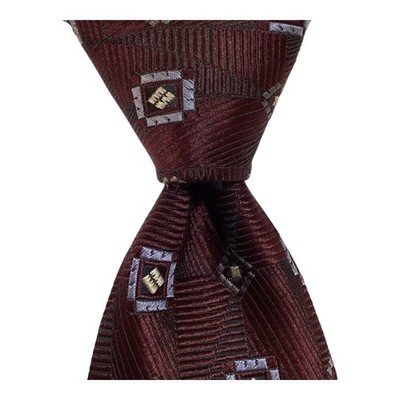 ROBERT TALBOTT Best of Class Mens Silk Necktie USA Designer Geometric Purple GUC