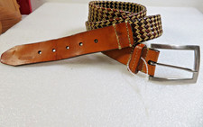 MARTIN DINGMAN genuine braided woven leather belt Men's 40" 1 1/8" W 155