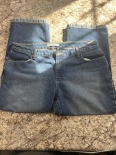 Tommy Hilfiger Hipster Capri Straight Leg Jeans Women 16 Blue Denim Medium Wash