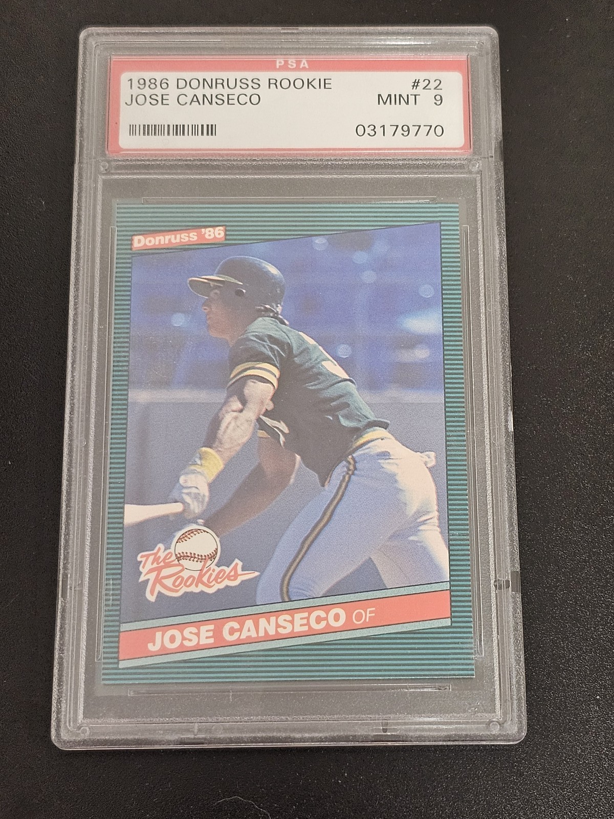 1986 Donruss Rookies #22 Jose Canseco PSA 9