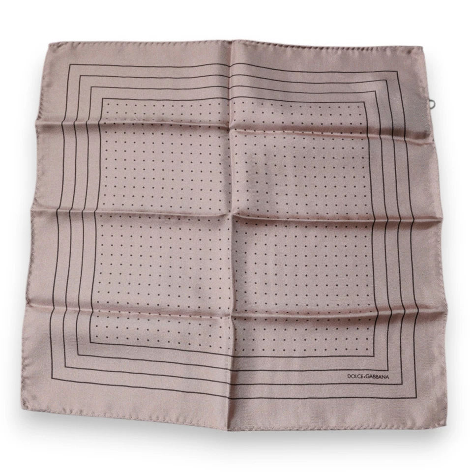 Dolce & Gabbana Pink Polka Dots Square Handkerchief Men's Scarf Authentic - Image 4 of 4